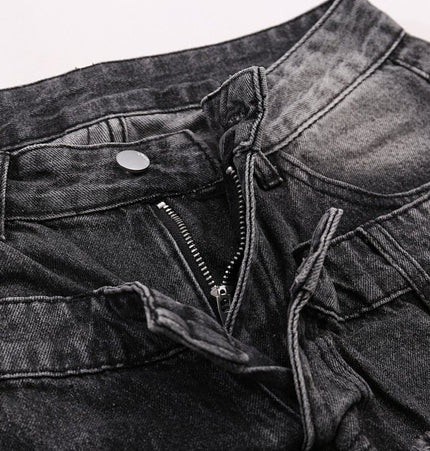 Double Waist Cropped Jeans