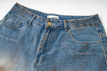 Dirty Dyed Frayed Capris