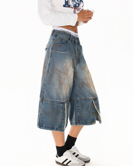 Dirty Dyed Frayed Capris
