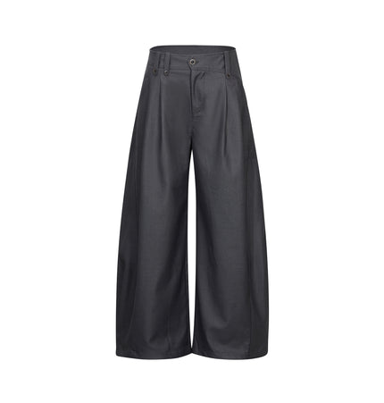 Curved Pleat Trousers