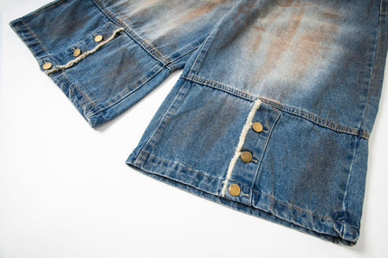 Dirty Dyed Frayed Capris