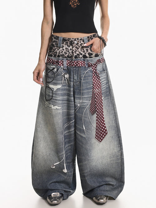 Leopard Two-Piece Jeans