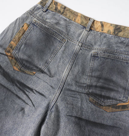 Wasteland Stained Denim Shorts