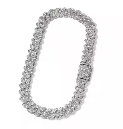 TALKLESSFASHION 18mm Full Diamond Cuban Chain