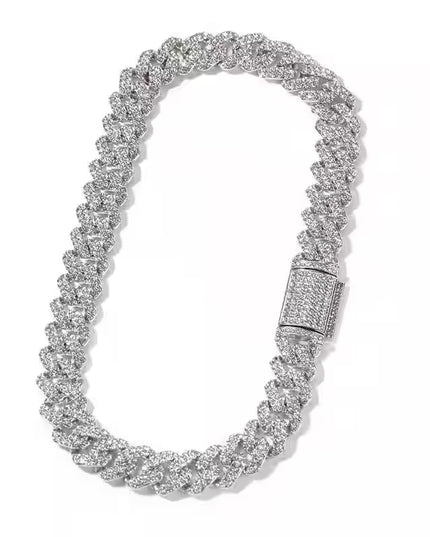 TALKLESSFASHION 18mm Full Diamond Cuban Chain