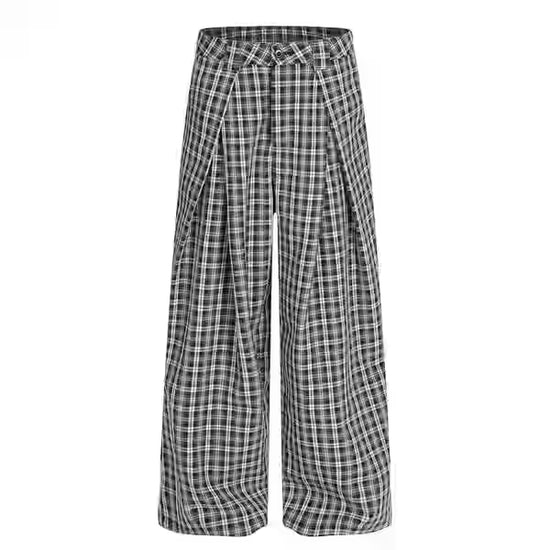 3D Plaid Slacks