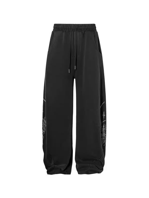 07 Letter Printed Industrial Sweatpants