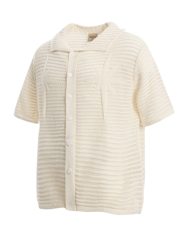 Mein Shop 0 Apricot / M American Retro Simple Loose Design Short Sleeve Shirt