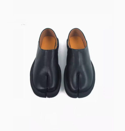 Mein Shop 0 Black / 35 Velvet Hoof Luxe: Genuine Leather Split Toe Shoes—-4611