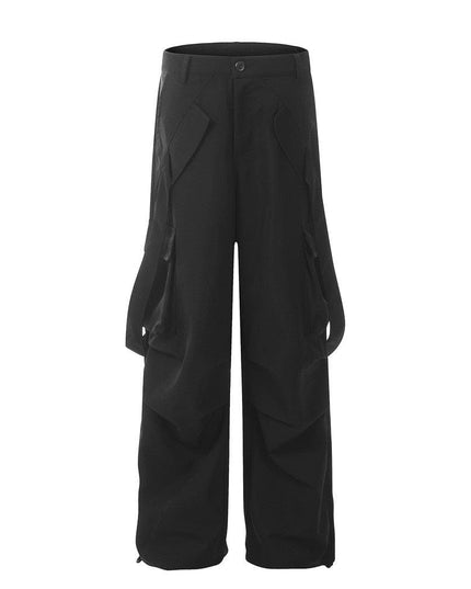Mein Shop 0 Black / S Overalls Men's Ribbon Pocket Design Pleated