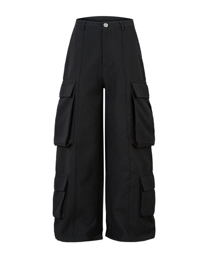 Mein Shop 0 Black / S Retro Spring Black Cargo Pants—3855
