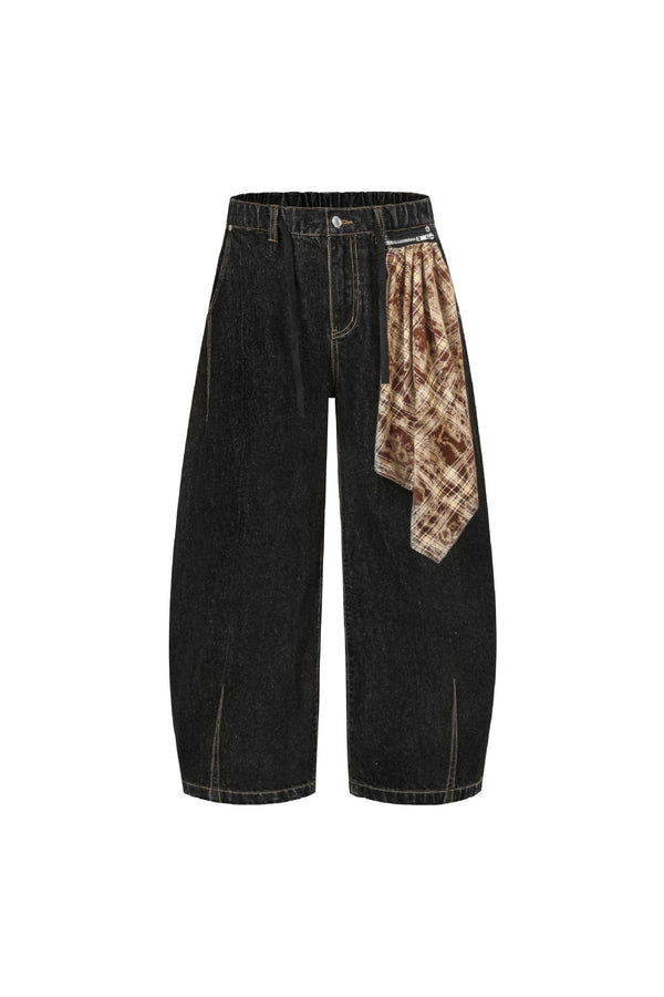 Retro Street Simple Loose Machete Denim Jeans —2774