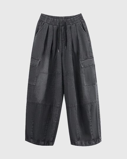 Mein Shop 0 Black / S Urban Drift Washed Wide-Leg Jeans—7936