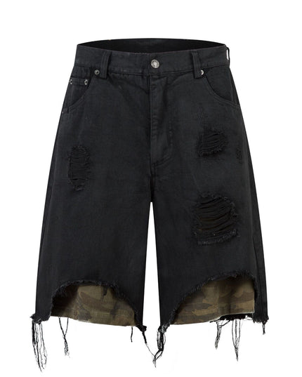 Mein Shop 0 Black / S Urban Edge Distressed Denim short—8400