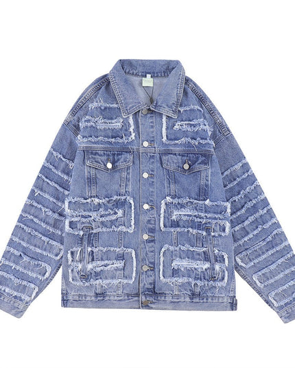 Mein Shop 0 Blue / M “Rugged Charm: The Distressed Jacket Trend”—7350