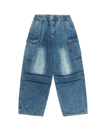 Mein Shop 0 Blue / M Season New Washed Fried Flower Denim Trousers