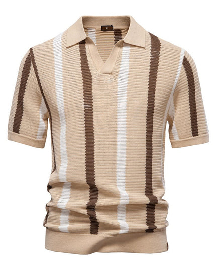 Mein Shop 0 Breathable Hollow Men's Short-sleeved Polo Shirt Sweater