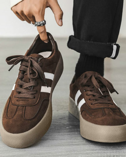 Mein Shop 0 Brown / 39 Leather Platform Casual Brown Men's Shoes