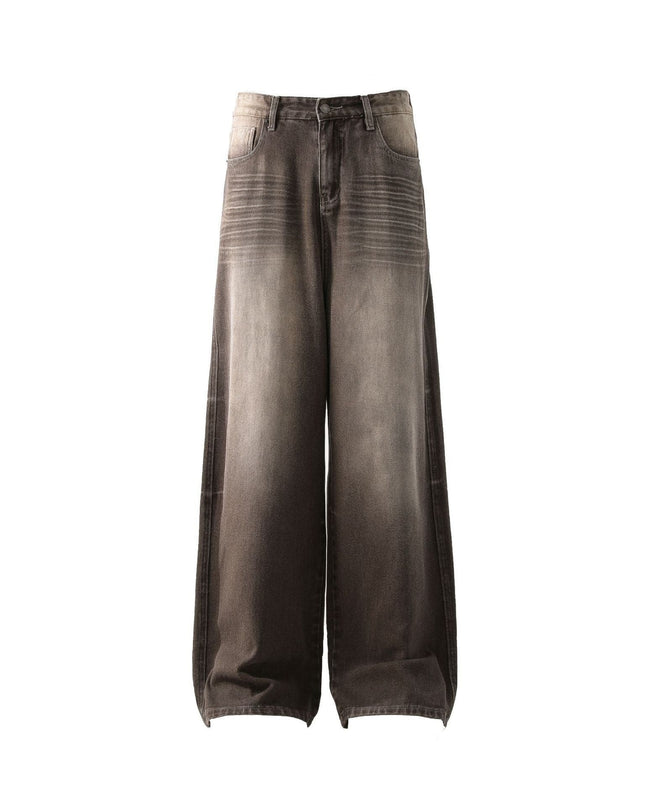 Mein Shop 0 Brown / S Retro washed Straight Jeans—9818