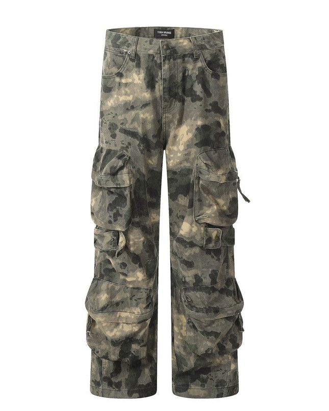 Mein Shop 0 Camouflage / S Mountain Outdoor Multi-pocket Workwear Tie-dye Camouflage Pants Men