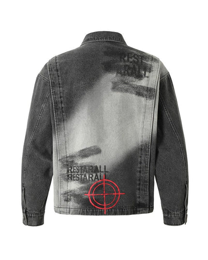 Mein Shop 0 Dark Fun Abstract Printed Coat Jacket—7343