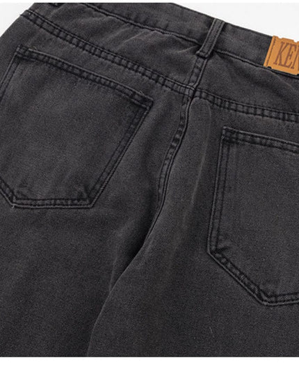 Mein Shop 0 Light Web Destrssed Loose Straight Jeans—9087
