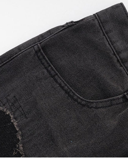 Mein Shop 0 Light Web Destrssed Loose Straight Jeans—9087