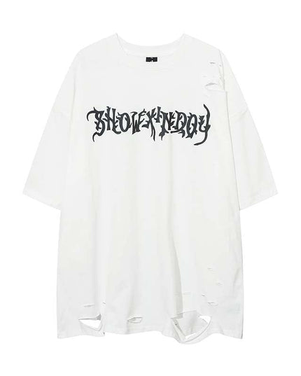 Mein Shop 0 Men Trendy Brands Loose Dark Distressed Top