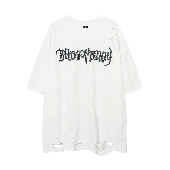 Mein Shop 0 Men Trendy Brands Loose Dark Distressed Top