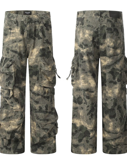 Mein Shop 0 Mountain Outdoor Multi-pocket Workwear Tie-dye Camouflage Pants Men
