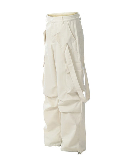 Mein Shop 0 Overalls Men's Ribbon Pocket Design Pleated