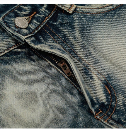 Mein Shop 0 Punk Tie-dye Denim short—-8244