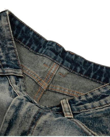 Mein Shop 0 Punk Tie-dye Denim short—-8244
