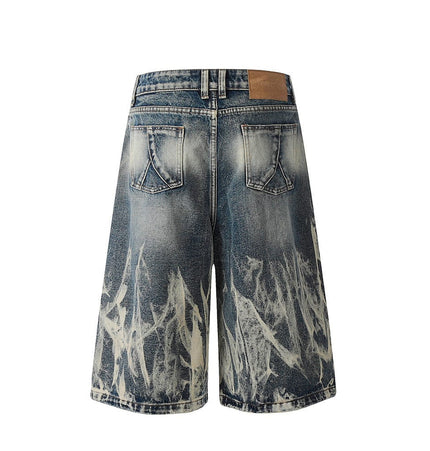 Mein Shop 0 Punk Tie-dye Denim short—-8244