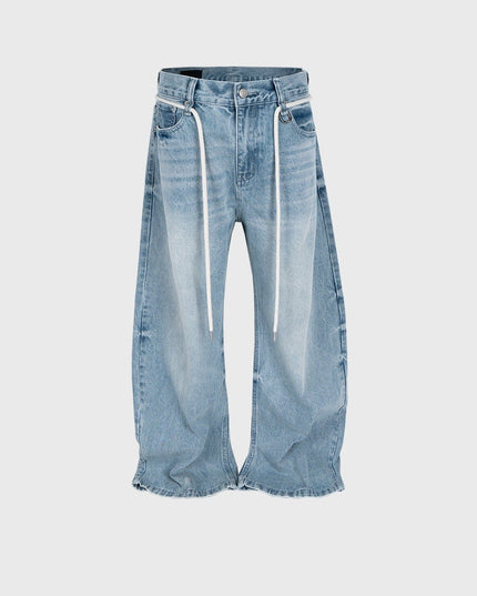 Mein Shop 0 Retro Drawstring Denims Jeans—1661