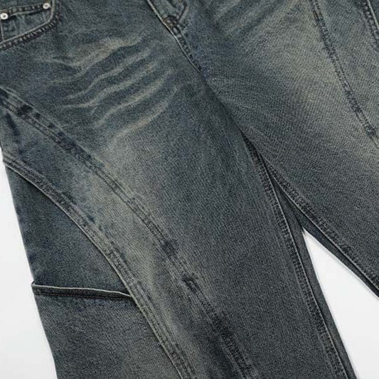 Mein Shop 0 Retro Heavy Deconstruction Jeans--4452