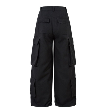 Mein Shop 0 Retro Spring Black Cargo Pants—3855