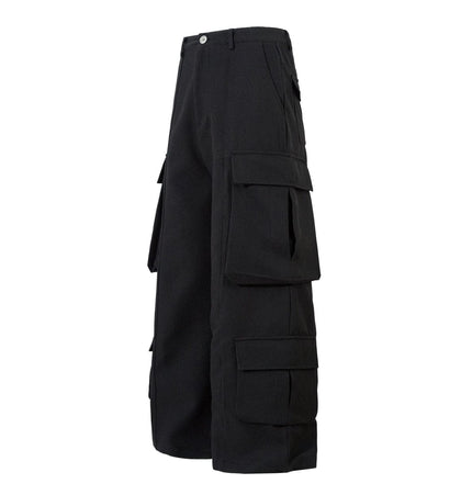 Mein Shop 0 Retro Spring Black Cargo Pants—3855