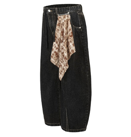 Mein Shop 0 Retro Street Simple Loose Machete Denim Jeans —2774