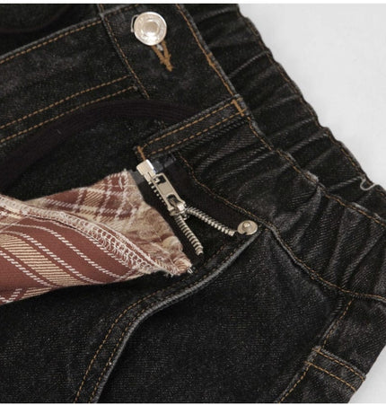 Mein Shop 0 Retro Street Simple Loose Machete Denim Jeans —2774