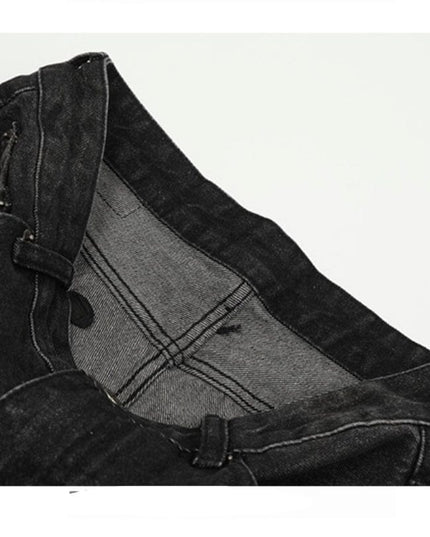Mein Shop 0 Retro Washed Black Craft Straight Jeans—5339