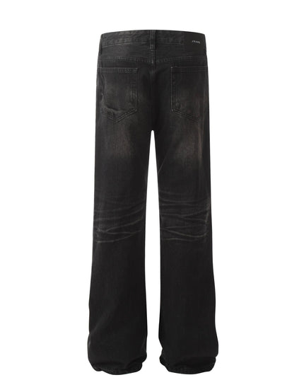 Mein Shop 0 Retro Washed Black Craft Straight Jeans—5339