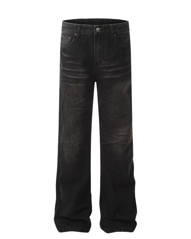 Mein Shop 0 Retro Washed Black Craft Straight Jeans—5339