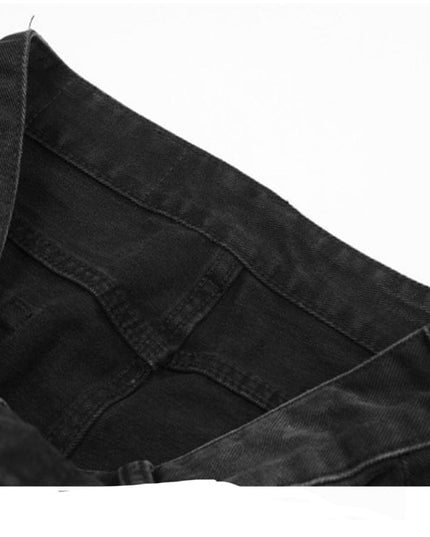 Mein Shop 0 Retro Washed Distressed Straight Jeans—9079