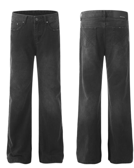 Mein Shop 0 Retro Washed Distressed Straight Jeans—9079