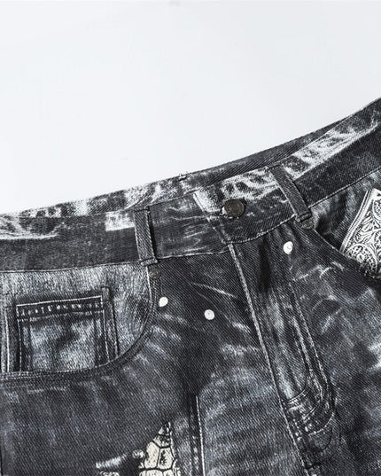 Mein Shop 0 Shadow Print Horn Jeans—9654
