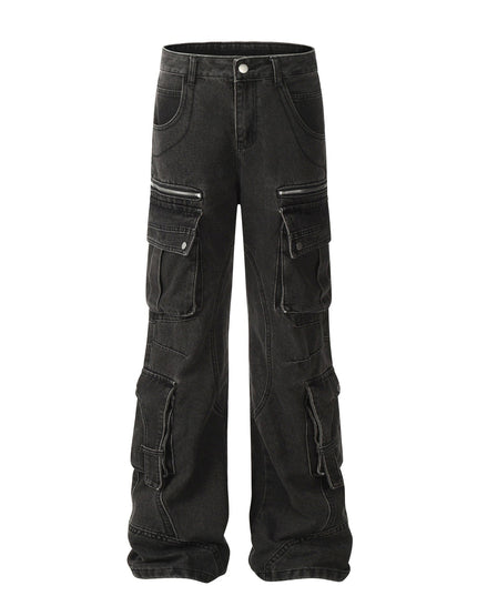 Mein Shop 0 Solid Color Casual Multi-pocket Cotton Overalls