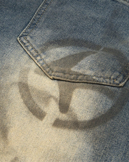 Mein Shop 0 Urban Edge Ink Splatter Denim Jeans —7529