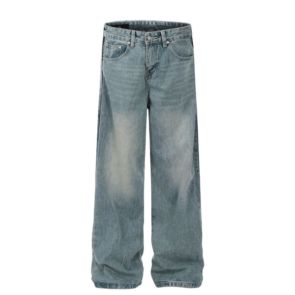 Urban Edge Washed Blue Relaxed Jeans—7845