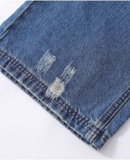 Mein Shop 0 Vintage Ripped Washed Straight Jeans—7498